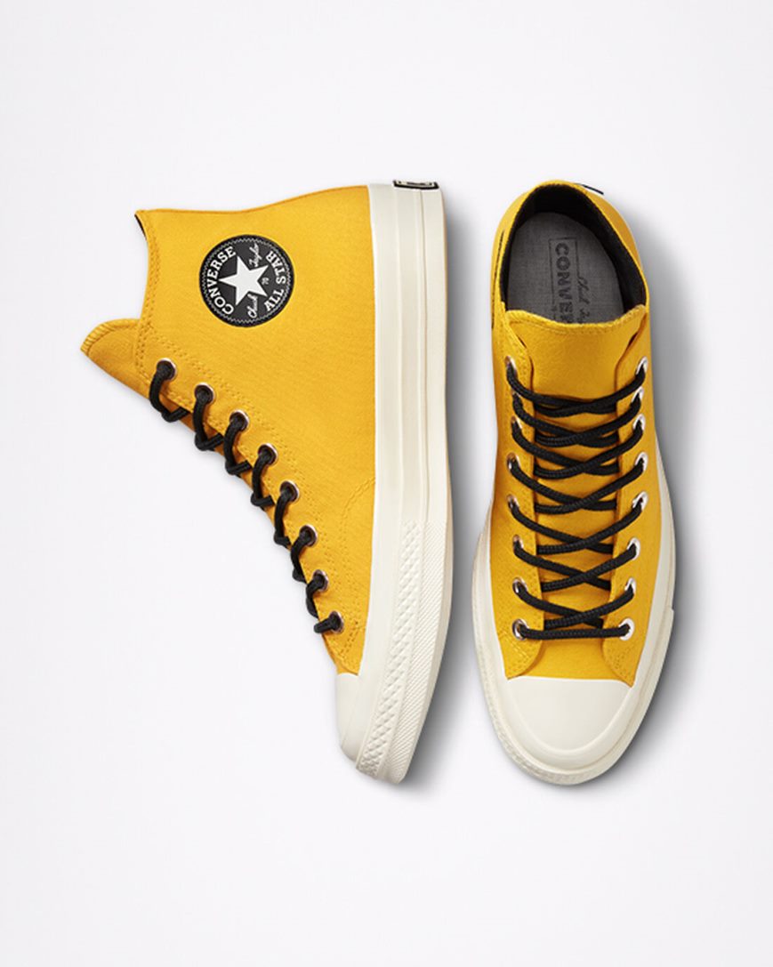 Men's Converse Engineered Optimism Chuck 70 GORE-TEX High Top Shoes Yellow / Black | AU 5CE81C